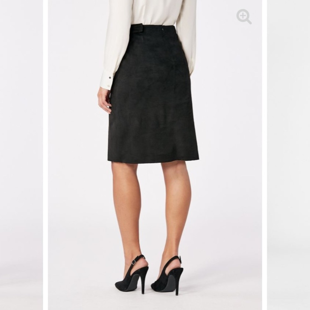 Faux Suede Wrap Skirt from justfab